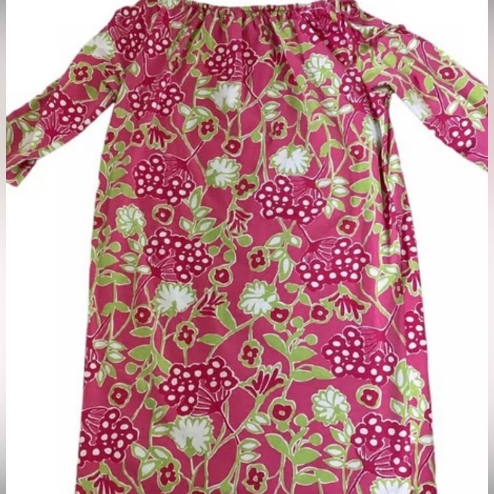 Lilly Pulitzer Pink and Green Floral Ladies Dress